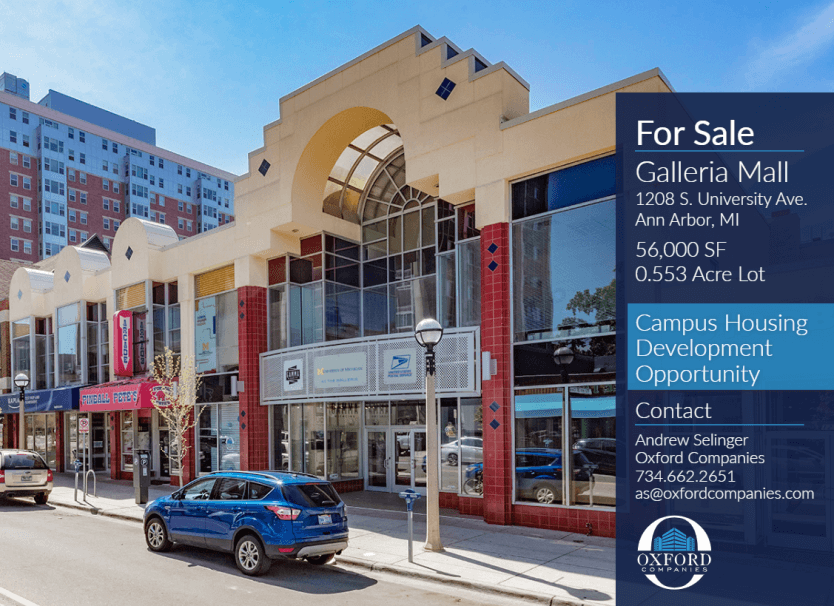 For Sale: Galleria Mall - Oxford Companies - Ann Arbor Real Estate