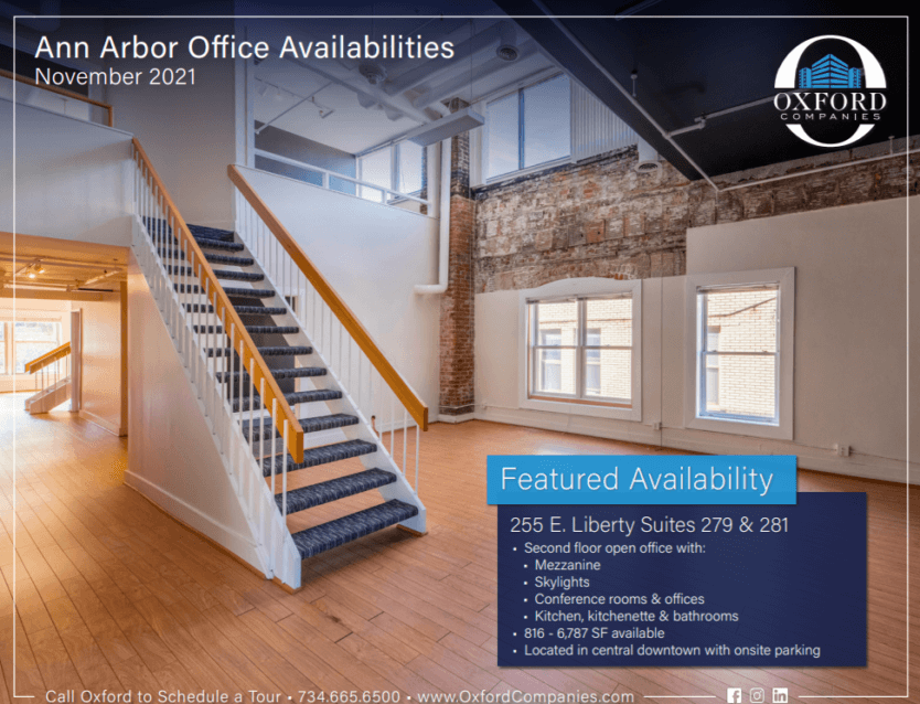 Oxford Companies' November 2021 Office Space Availabilities Guide