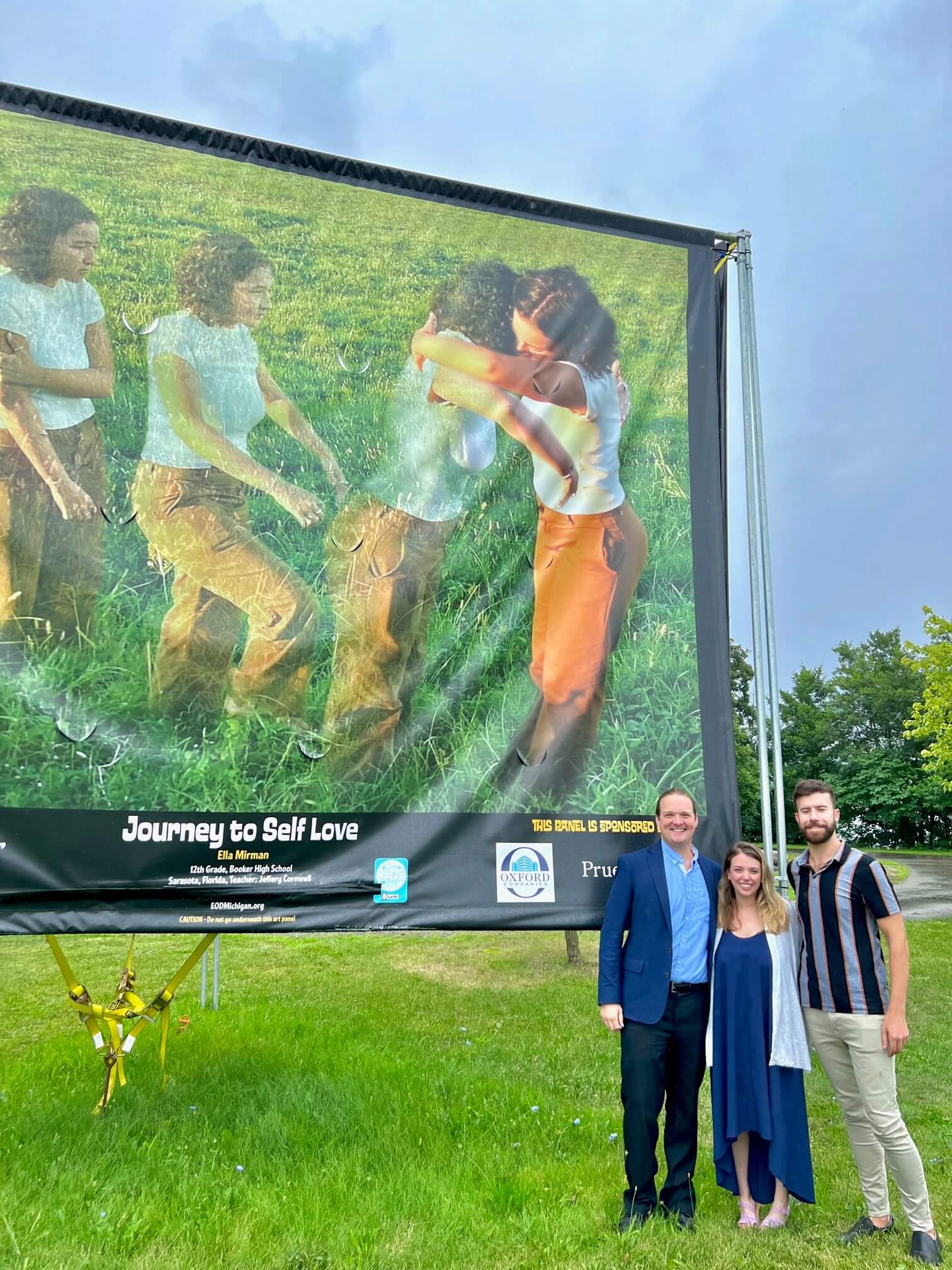 members of the CREW visited the exhibit at Gallup Park and spotted our Oxford logo