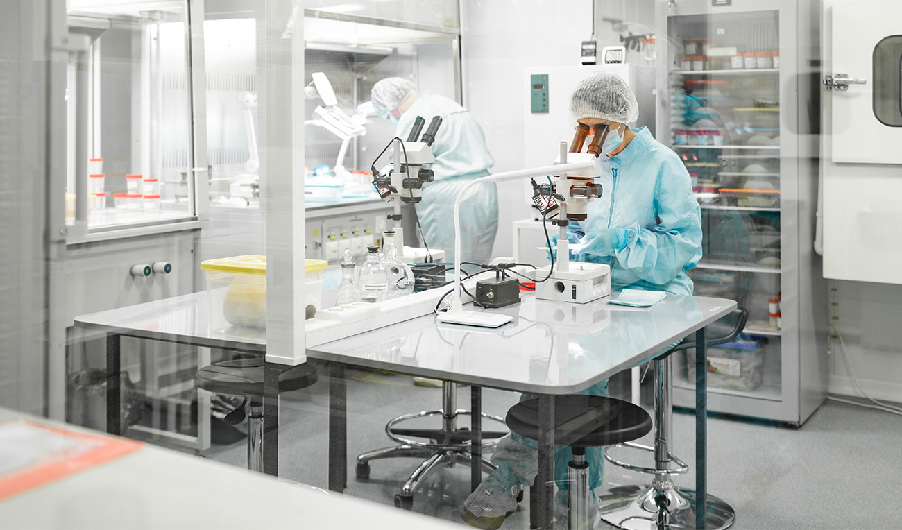 Molecular diagnostics life sciences company office workspace